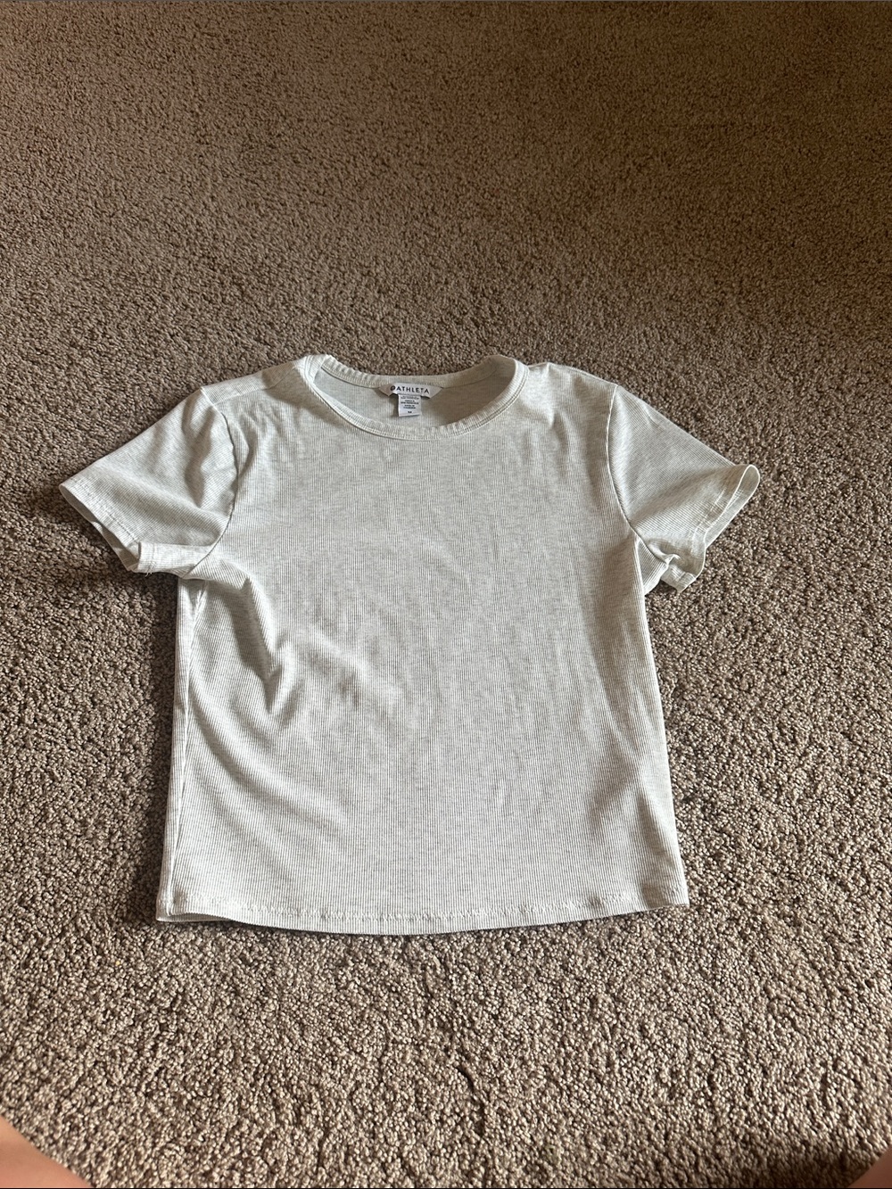 Athleta Kids Short Sleeve Crewneck Tee — Light Gray